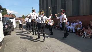 Leominster Morris dance quotLord Herefords Knobquot at Bromyard Folk Festival 2023 [upl. by Turoff]