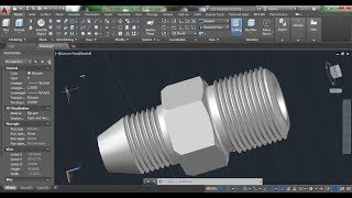 AutoCAD 3D how to draw thermocouple thermowell part 1 training [upl. by Olsewski]