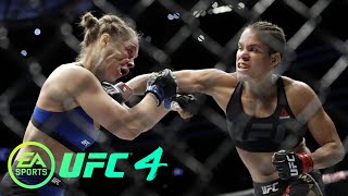 Amanda Nunes vs Ronda Rousey  UFC 207 UFC 4 [upl. by Hirschfeld]