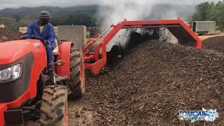 PTO Compost Windrow Turner WN 3000 CT  TOMCAT Chippers Compost Recycling Orchard Waste Renewal [upl. by Etnor]