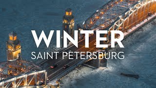 Winter Saint Petersburg Russia 6K Shot on Zenmuse X7 Drone [upl. by Elleirua]