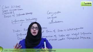 ICS Computer part 1 Ch 1 Information Technology  ICSFSC Part 1 [upl. by Ellenuahs]