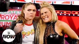 Rousey lends helping hand to Natalya targets Mickies arm WWE Now [upl. by Jeminah]