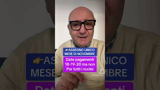 ASSEGNO UNICO NOVEMBRE youtube letstalk inps youtubeshorts perte yes pagamenti [upl. by Seligman]