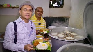 THATTE IDLI Making amp Tasting At Famous PAVITHRA HOTEL That Serves Thousands Of Idlis Every Day [upl. by Evets674]