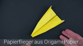 Papierflieger aus Origami Papier falten und basteln [upl. by Haelam]