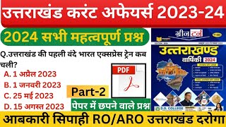 Uttarakhand Current Affairs 202324  उत्तराखंड करंट अफेयर्स 2024  Current Affairs 2024 [upl. by Negrom555]