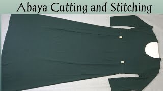 Abaya Cutting and Stitching at simple method [upl. by Anovad]