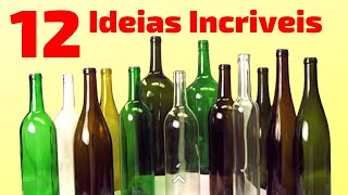 12 IDEIAS INCRÍVEIS de Artesanato com GARRAFA DE VIDRO [upl. by Lilias]