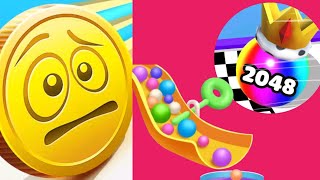 Coin Rush Vs Ball Merge 2048 Vs Pin Puzzle Android ios [upl. by Ardekan480]