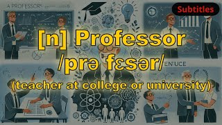 n Professor meaning teacher at college or university with 5 examples [upl. by Blessington]