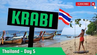 Exploring Krabi Ao Nang Beach Nightlife and Street Food Adventure  Vlog day 5 [upl. by Maillw]