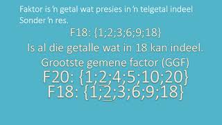 Graad 7Wiskunde  Veelvoude en faktore [upl. by Olenolin]