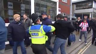 Southampton vs Pompey Hooligans  Trouble before amp after game [upl. by Einamrej962]