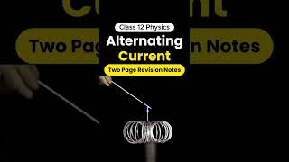 Alternating Current Class 12 PhysicsTwo Page Revision Notes physics viral trendingshorts notes [upl. by Nosnor682]