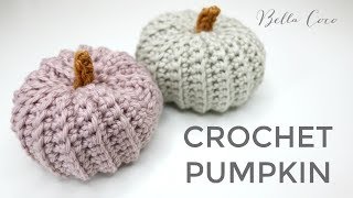 CROCHET HOW TO CROCHET A PUMPKIN  Bella Coco Crochet [upl. by Steven350]