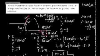 M1 Mechanics  Projectiles 1 AQA M1 Edexcel M2  Very basic intro  A Level Maths and Physics [upl. by Atoiyanap]