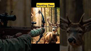 Hunting deer with compound bow shorts archeryhunter slingshot [upl. by Akinyt]