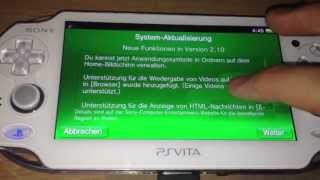 PS Vita Updating to Firmware 210 [upl. by Ainirtak77]