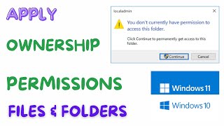 How to Grant Admin Privileges in Windows 10  How to Apply Ownership Permissions on Files or Folders [upl. by Viccora]