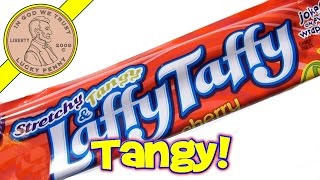 Wonka Laffy Taffy Stretchy amp Tangy Cherry Flavor  USA Candy Tasting [upl. by Vannie]