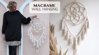 DIY Tutorial Macrame Mandala  Macrame Boho Wall Hanging  Boho Wedding [upl. by Eicyal778]