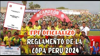 COPA PERU 2024  FPF oficializó reglamento [upl. by Dina]