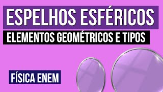 ESPELHOS ESFÉRICOS elementos geométricos e tipos  Física para o Enem  Flaverson Messias Batista [upl. by Aid]