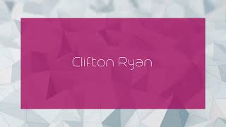 Clifton Ryan  appearance [upl. by Roddie753]