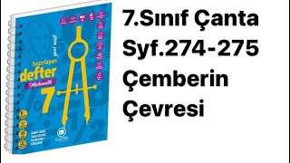 7SINIF ÇANTA DEFTER S274275 ÇEMBERİN ÇEVRESİ [upl. by Alphonso]