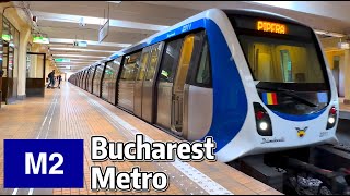 ⁴ᴷ⁶⁰ Exploring Bucharest Metro Line M2 [upl. by Sturges]