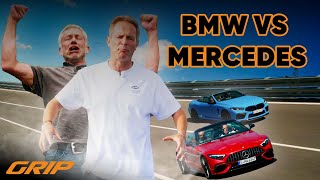 Duell der SportCabrios 😎🔥BMW M8 Competition mit 625 PS 🤜🤛 MercedesAMG SL 63 mit 585 PS 💪🤩  GRIP [upl. by Ingeborg]