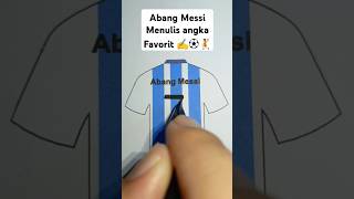 Lionel Messi Argentina menulis angka Favorit ✍️ lionelmessi leomessi argentina lm10 goat art [upl. by Akirre]