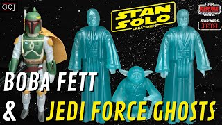 Stan Solo Star Wars 3 34quot Custom Boba Fett amp Jedi Force Ghost Figures [upl. by Levin]