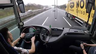 MercedesBenz Tourismo Bus Coach POV Germany Autobahn POVDash Cam [upl. by Atinnor673]