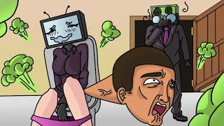 TV Woman FARTED in front of a TV MAN Skibidi toilet animation [upl. by Anikahs]