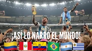 ¡GOL DE MONTIEL EL MUNDO LO NARRÓ ASÍ ¡SOMOS CAMPEONES DEL MUNDO ¡TODOS SOMOS MONTIEL [upl. by Elleira]