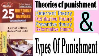 Theories of PunishmentDeterrent Retributive Preventive reformative TYPES OF PUNISHMENT  IPC [upl. by Cir608]