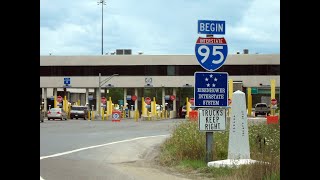 US 🇺🇲Canada 🇨🇦 border via I95 Northbound International Border Crossing Houlton ME 9102024 [upl. by Utta]