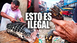 ASÍ ES EL MERCADO MÁS EXÓTICO DEL PERÚ Lagarto Tortugas monos [upl. by Ettenna608]