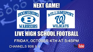 High School Football  Boonsboro at Williamsport [upl. by Naves]