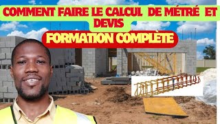 COMMENT FAIRE LE CALCUL DE MÉTRÉ ET DEVIS  FORMATION COMPLÈTE 1 [upl. by Ramsdell780]