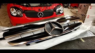 New Grille Install For The Mercedes Plus Unboxing Lowering Springs [upl. by Ohcirej818]