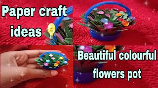 DIY by miniature flower pot  flower pot making at homediy craft flowers [upl. by Jeannie]