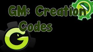 Game Maker Tutorial  Creation Codes [upl. by Mount]