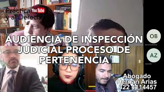 AUDIENCIA DE INSPECCIÓN JUDICIAL PROCESO DE PERTENENCIA  ABOGADOS LITIGANTES [upl. by Ainahs]