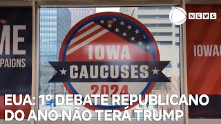 1º debate republicano do ano não terá presença de Donald Trump [upl. by Netsreik]