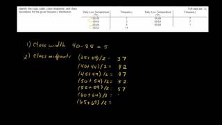 Finding class width class midpoints amp class boundaries [upl. by Dwane]