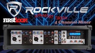 Rockville RPM45BT 1800w Powered 4 Channel MixerAmplifier w Bluetooth First Look [upl. by Voss25]