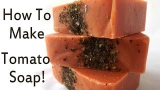 Soap Making TutorialHow To Make Handmade Tomato Soap [upl. by Evelin611]